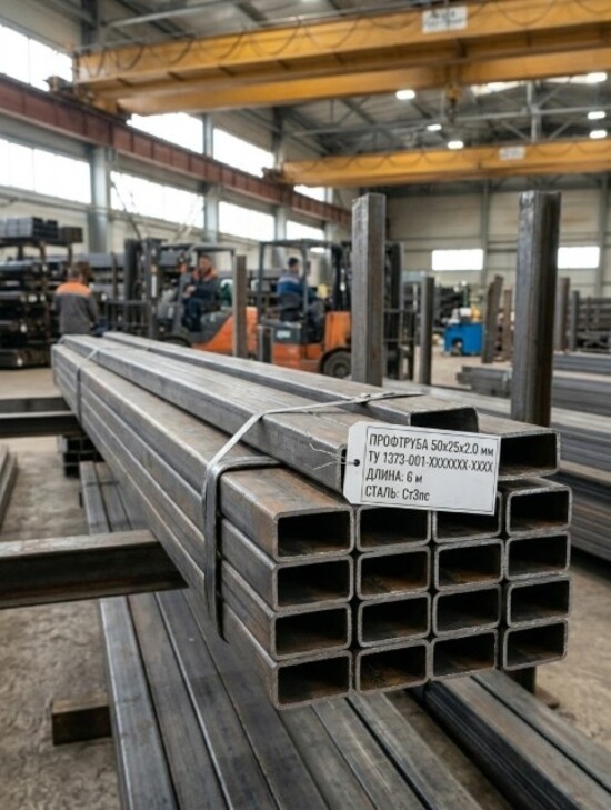 Профтруба 50х25 мм ТУ для ворот