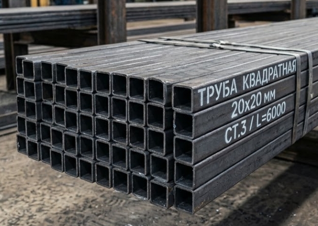 Труба квадратная 20х20 мм толщиной 1.5 мм и 2 мм в Москве