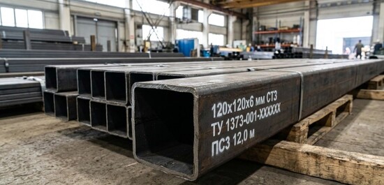Профтруба 120х120 мм ТУ для арки